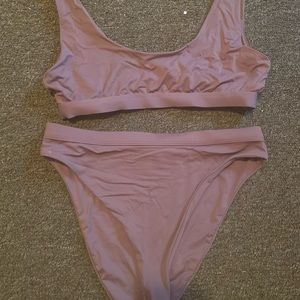 Boohoo high waisted, high leg swimsuit